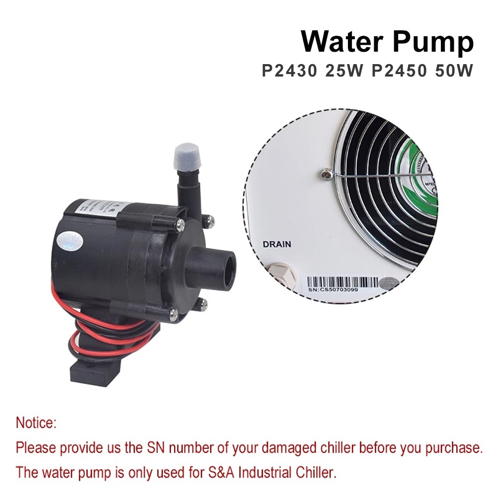 TEYU S&A Waterpomp 25W 50W P24 - Laser Industrial Chiller recensie en prijs